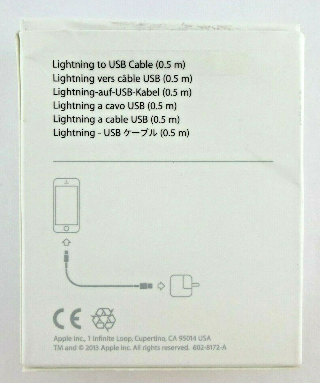 Apple 0.5m (1.5 FT) Lightning USB Cable Cord .5m iPhone 6 7 8 X XR XS 11