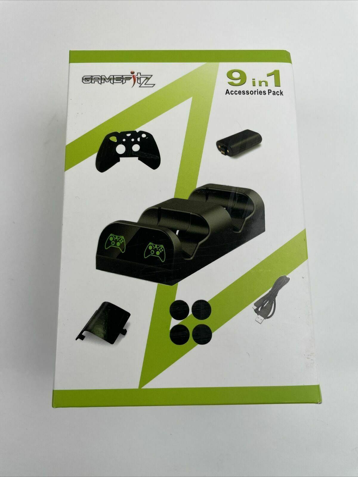 GameFitz 9 in 1 Accessories Pack for the Xbox One GF9-002, Black - Raastadeals