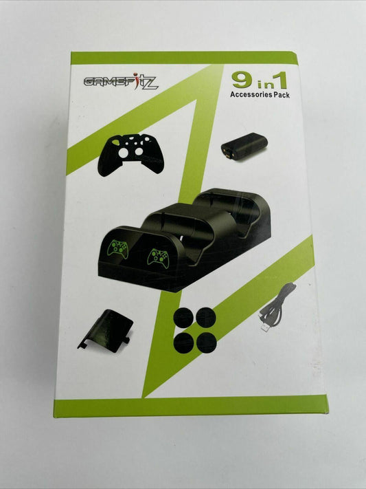 GameFitz 9 in 1 Accessories Pack for the Xbox One GF9-002, Black - Raastadeals