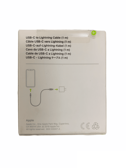 Apple 1m Lightning to USB-C Charging Cable Cord