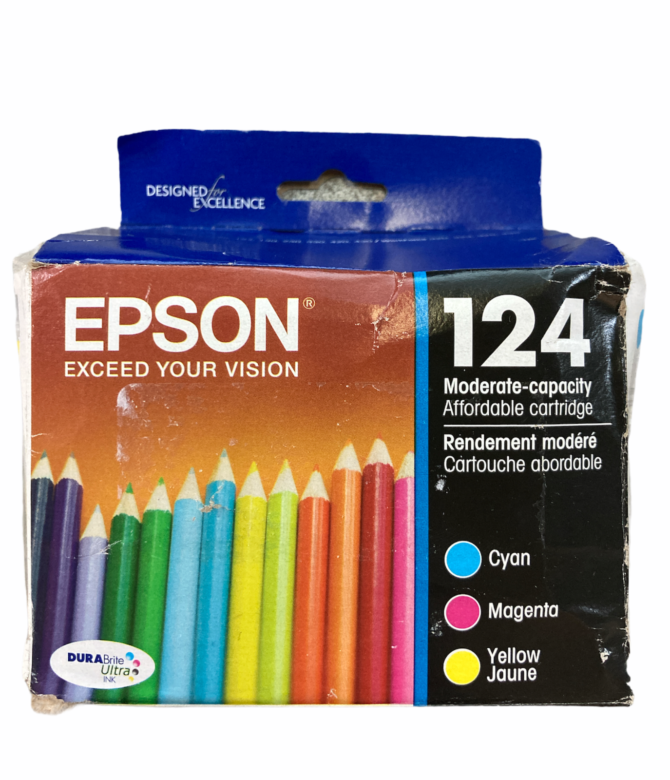 Epson, T124520, DURABrite Ultra 124 Inkjet Cartridge Color Multipack GA