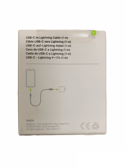 Apple MK0X2AM/A 1m Lightning to USB-C Charging Cable Cord