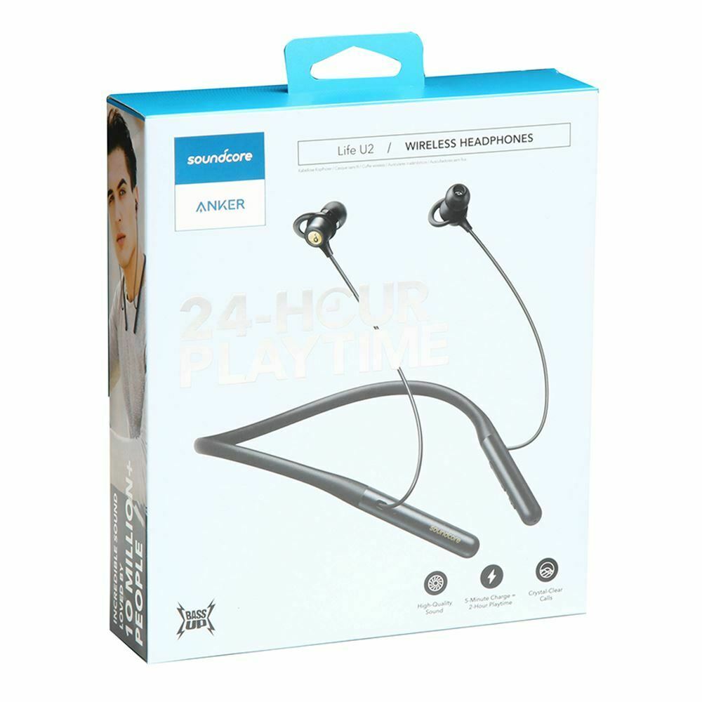 Anker Soundcore Life U2 Wireless Headphones, Black - Waterproof A3212Z11 GB