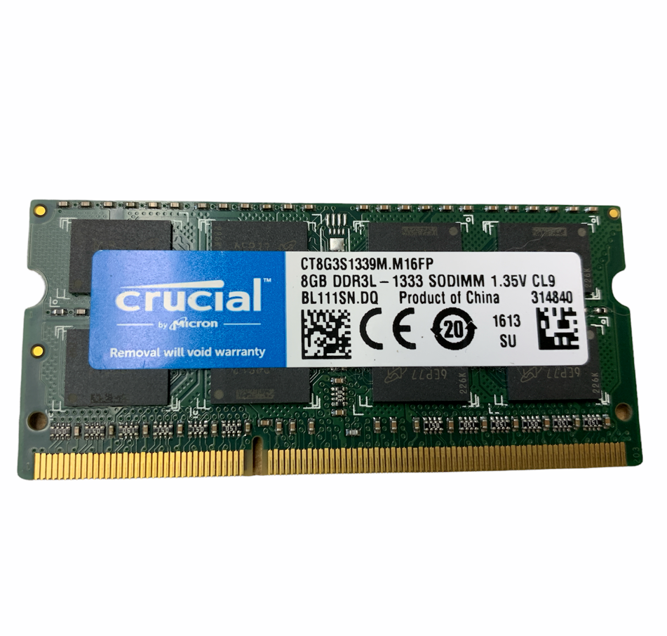 Crucial CT8G3S1339M 8GB DDR3L SODIMM 1.35V CL9 204-Pin RAM Memory for Mac