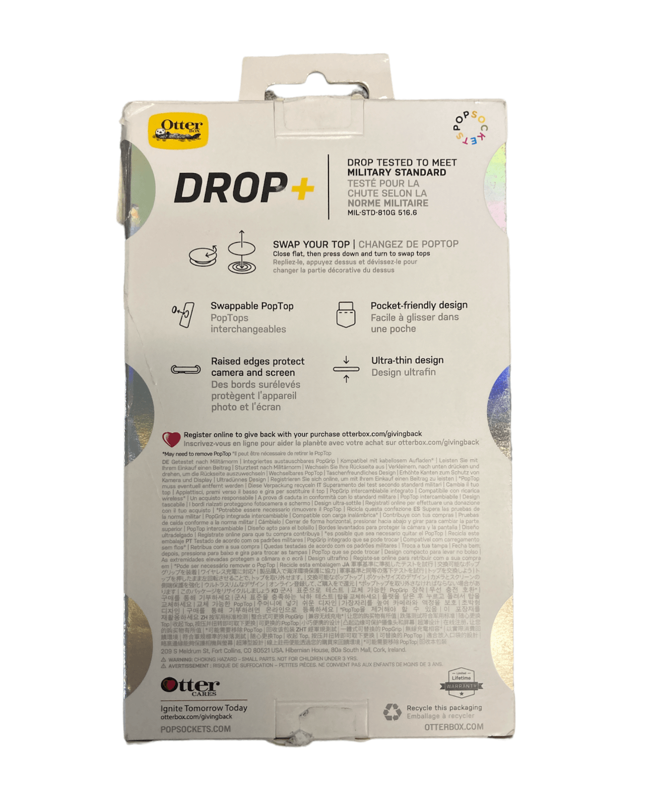 OTTERBOX Otter Pop Reflex 77-80154 Cover Case for Apple iPhone 12 Pro Max, Black