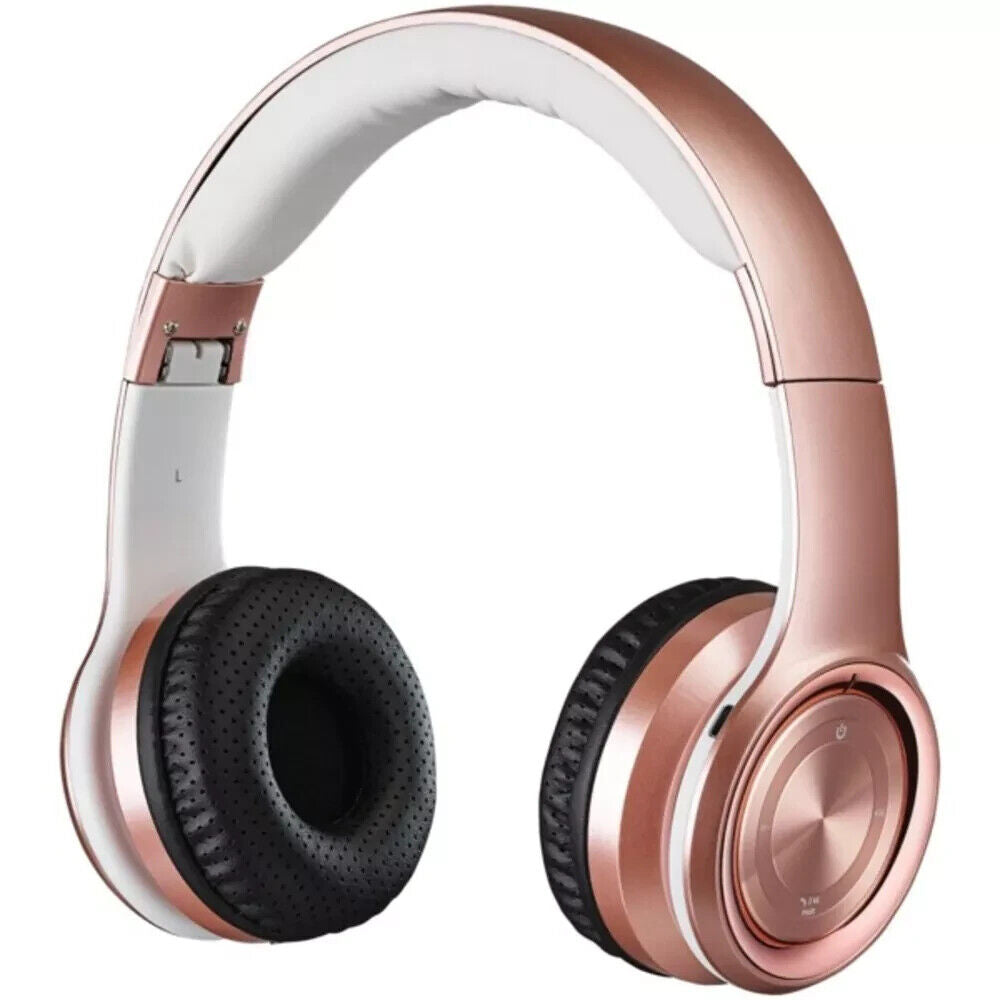 iLive Bluetooth Over-the-Ear Headphones with Microphone (Rose Gold)