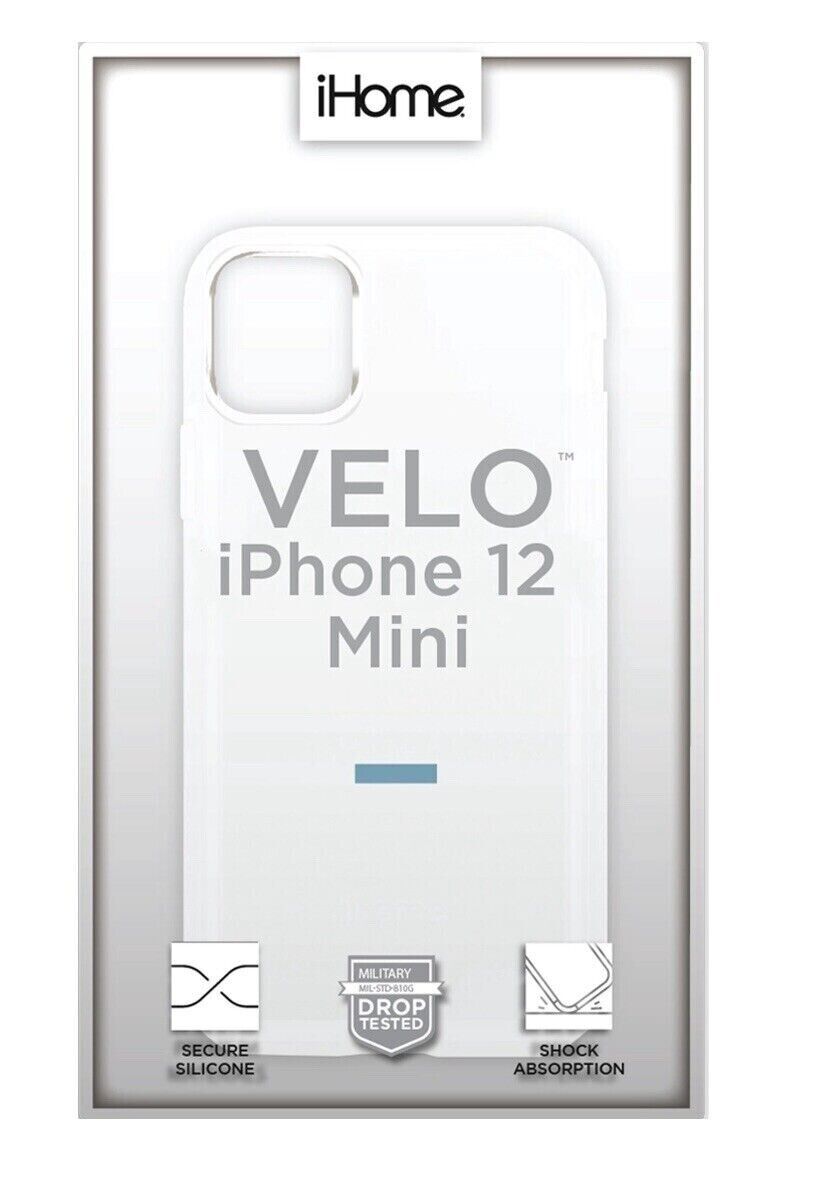 iHome 2IHPC0781W0W2 Clear Velo Case for iPhone 12 Mini, White