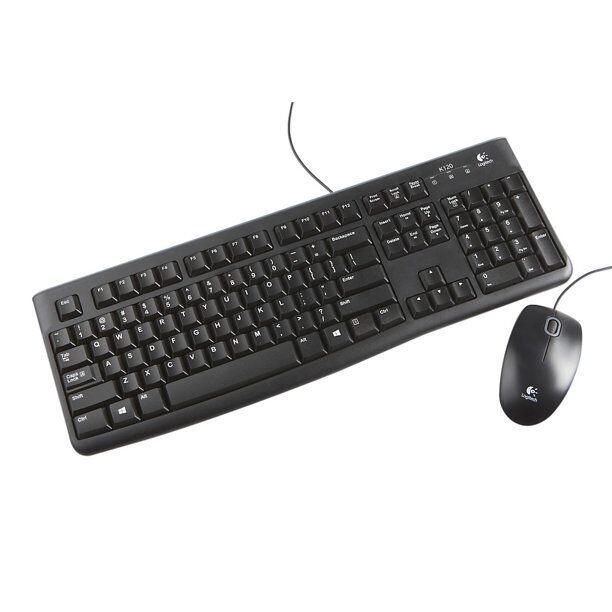 Logitech MK120 Desktop Wired Mouse and Keyboard Combo