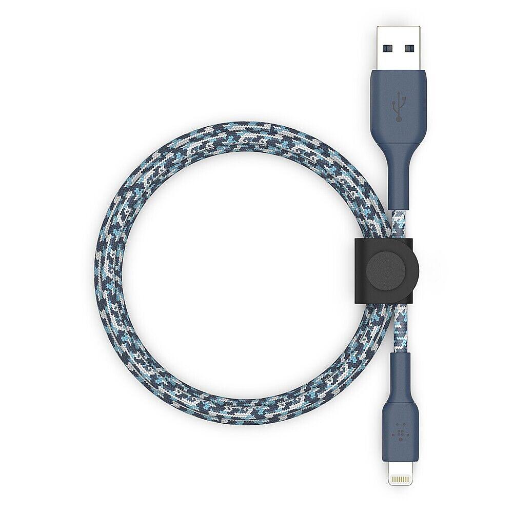 Belkin F8J279-05-H33 5ft. Lightning to USB-A Cable With Strap, Camo Blue