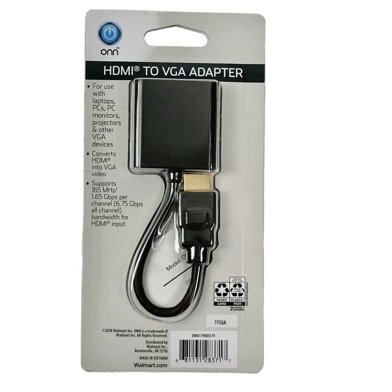 Onn HDMI to VGA Adapter Black