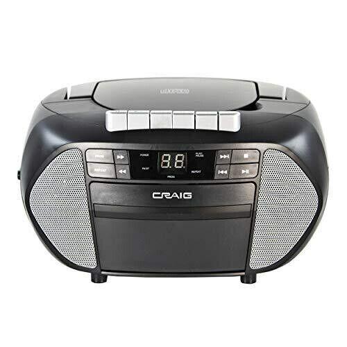 Craig CD6951-SL Portable Top-Loading CD Boombox w/ AM/FM Stereo Radio & Cassette