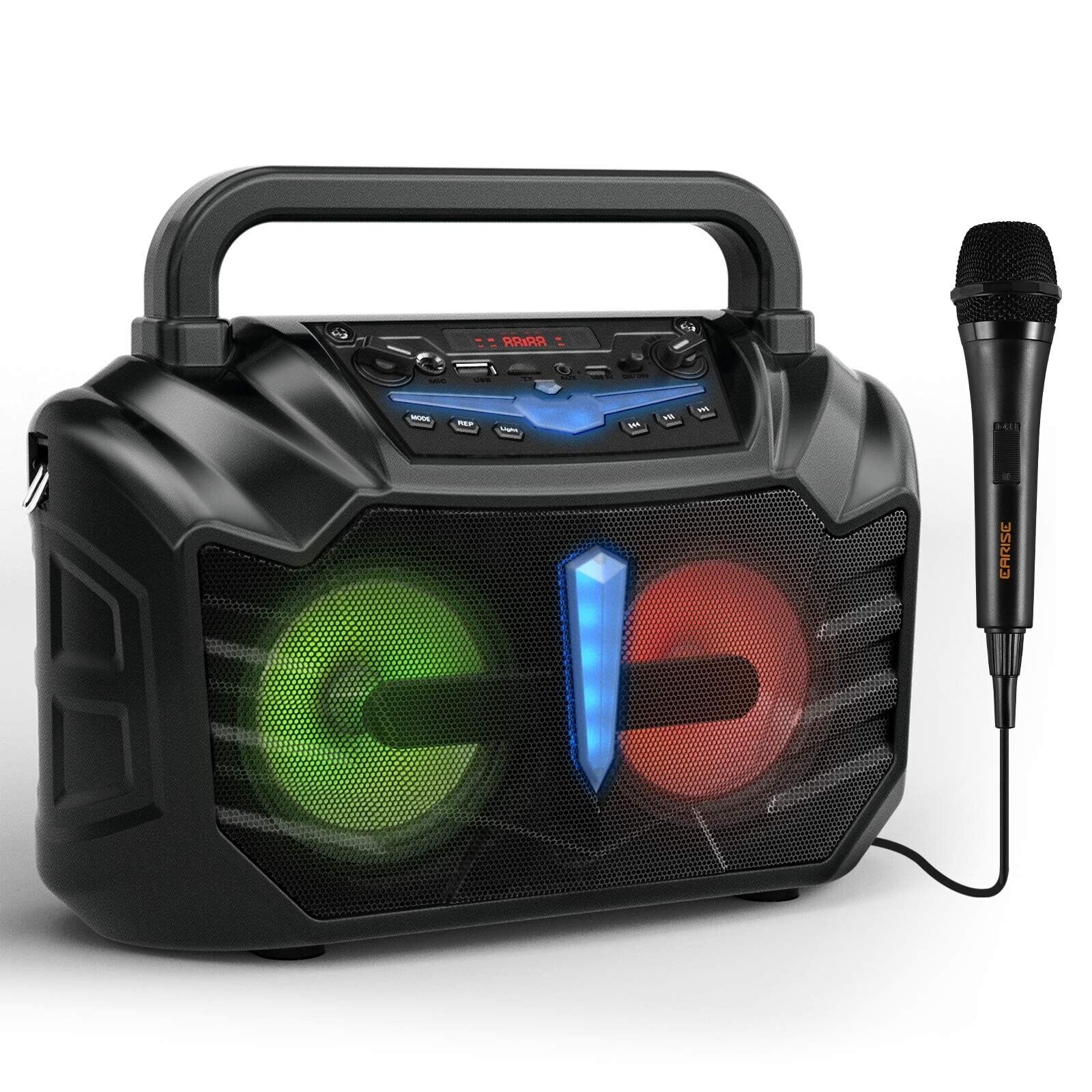 EARISE T60 Portable Karaoke/PA System Speaker w/ Wired Microphone