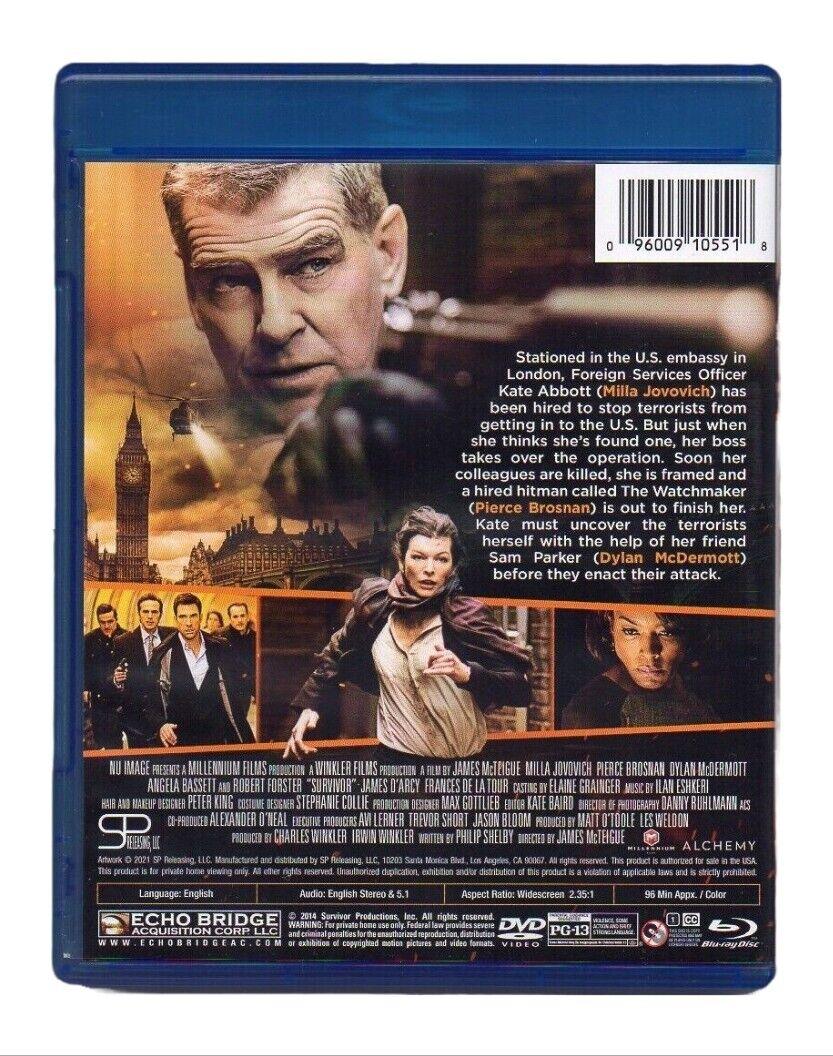 Survivor (Blu-ray + DVD) w/ Milla Jovovich, Pierce Brosnan