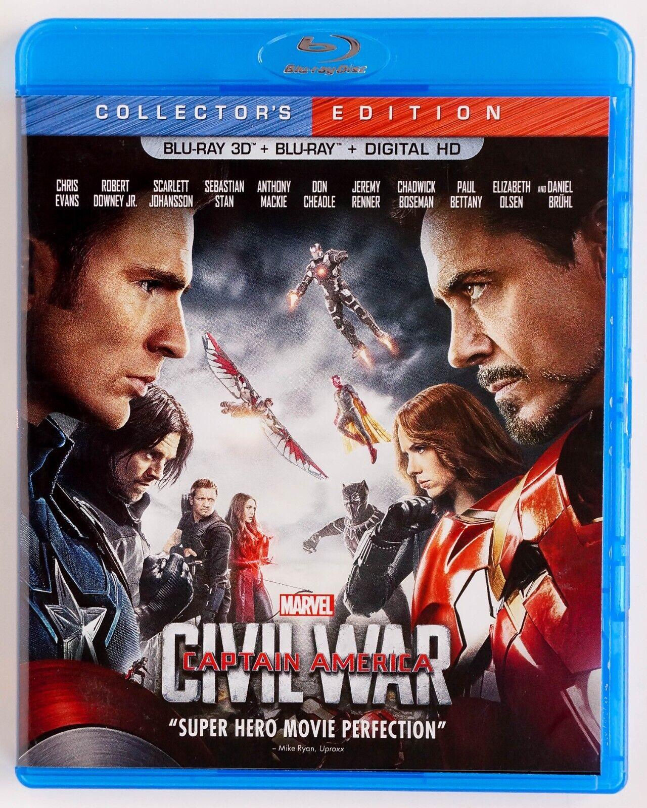 Captain America: Civil War (3D Blu-Ray + Bluray) w/ Slip Cover