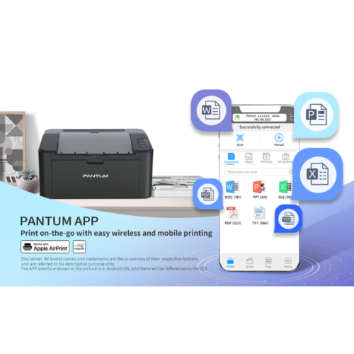 Pantum P2500W Wireless Monochrome B/W Laser Printer