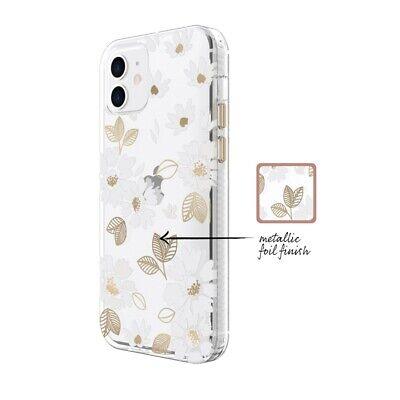 Fellowes 9774701 Floral Phone Case for iPhone 12/12 Pro, Clear White