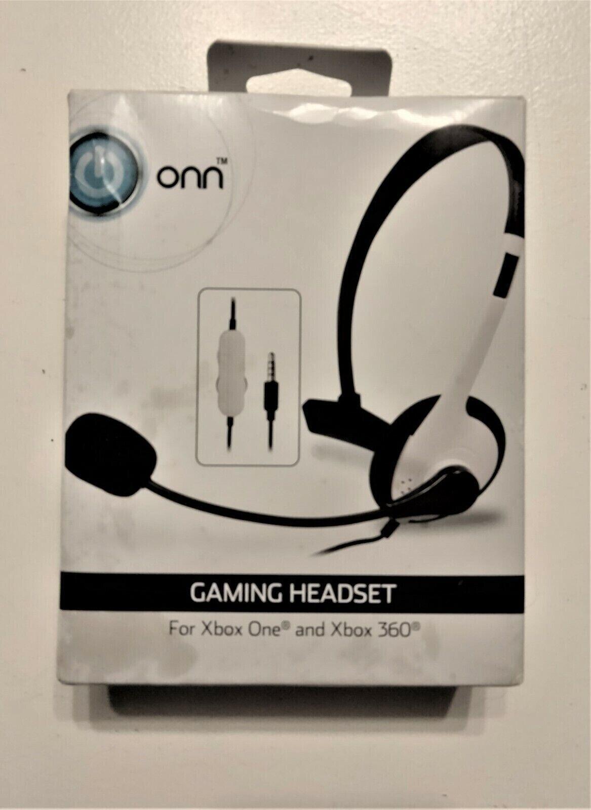 Onn ONB17MG002 Gaming Headset for Xbox One/Xbox 360 Chat Headphones, Black/White