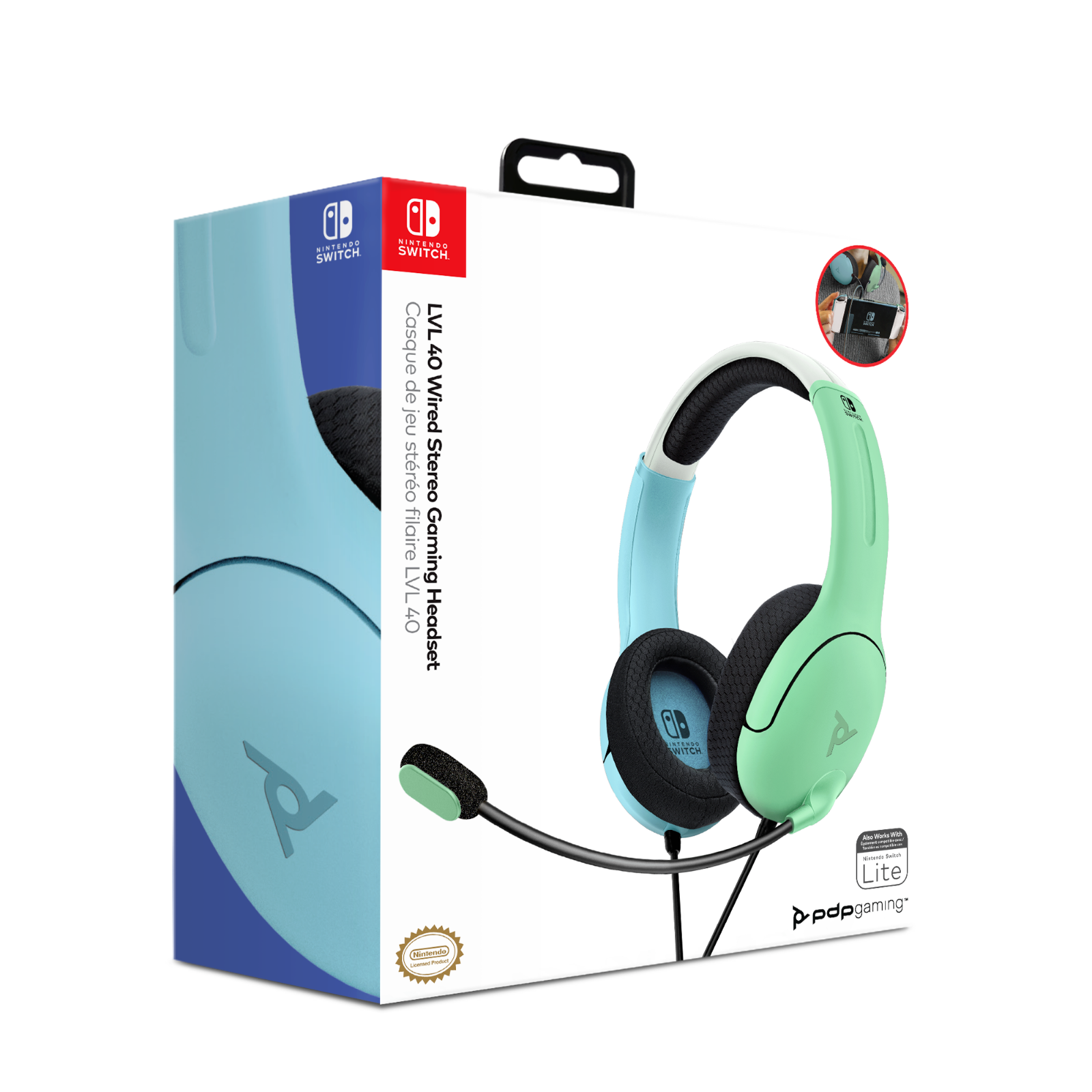 Nintendo Switch PDP LVL40 Wired Gaming Headset w/ Noise Cancelling Mic