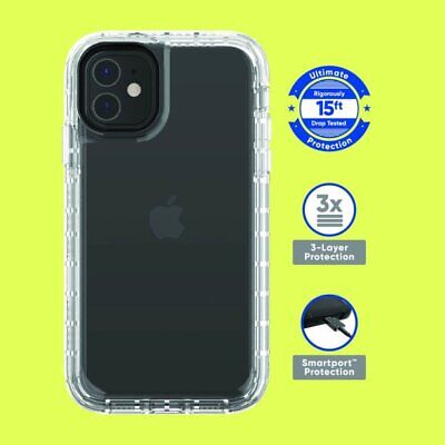 Rugged Case and Clip w/ Built-In Antimicrobial for iPhone 11, Clear