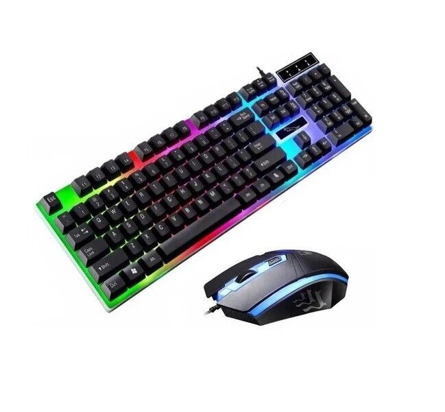 G21B Fashion Office Cool Gaming Keyboard Multi-color Backlight, Black