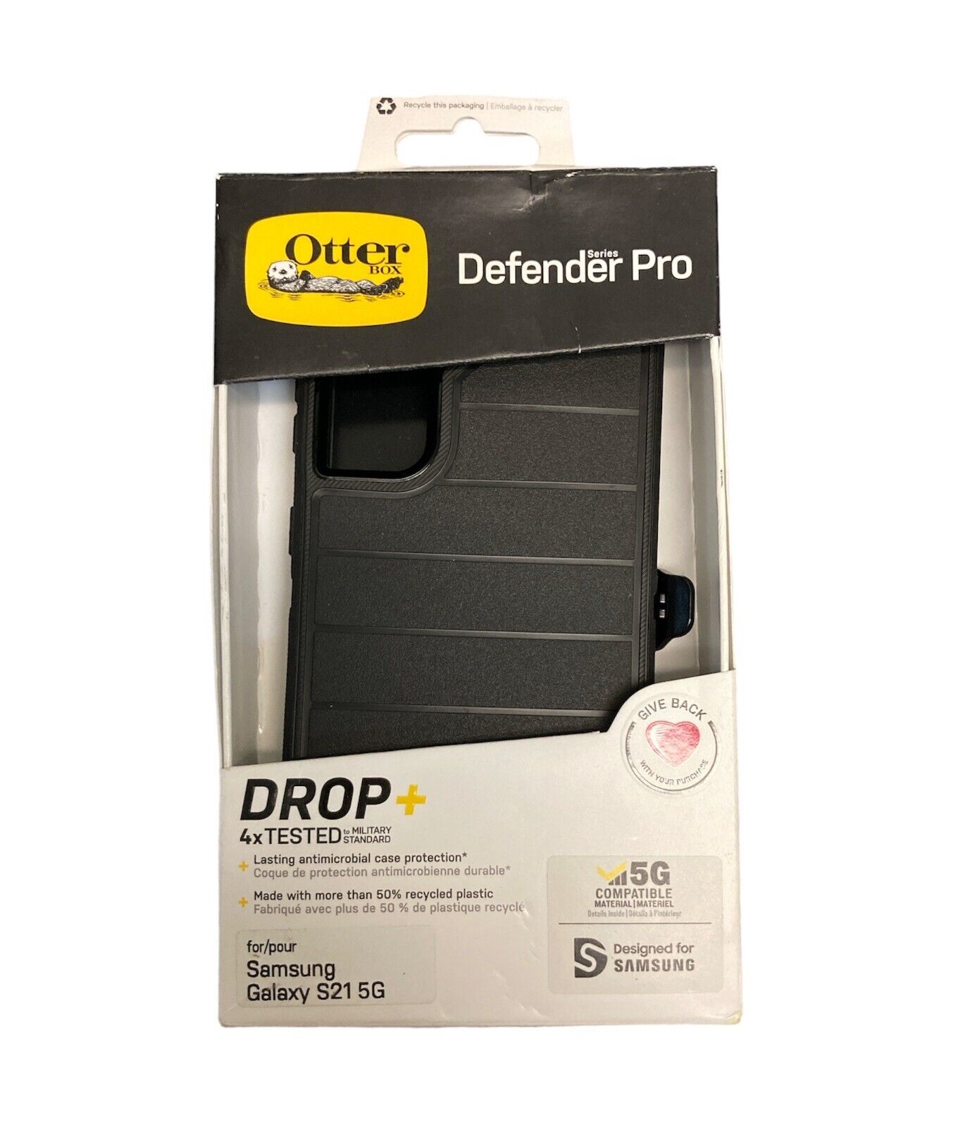Otterbox 77-81993 Defender Pro Samsung Galaxy S21 5G case w/ holster - Black