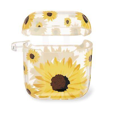 Onn Charging Case Cover for Apple Air pods (1st/2nd gens), Sunflower Design