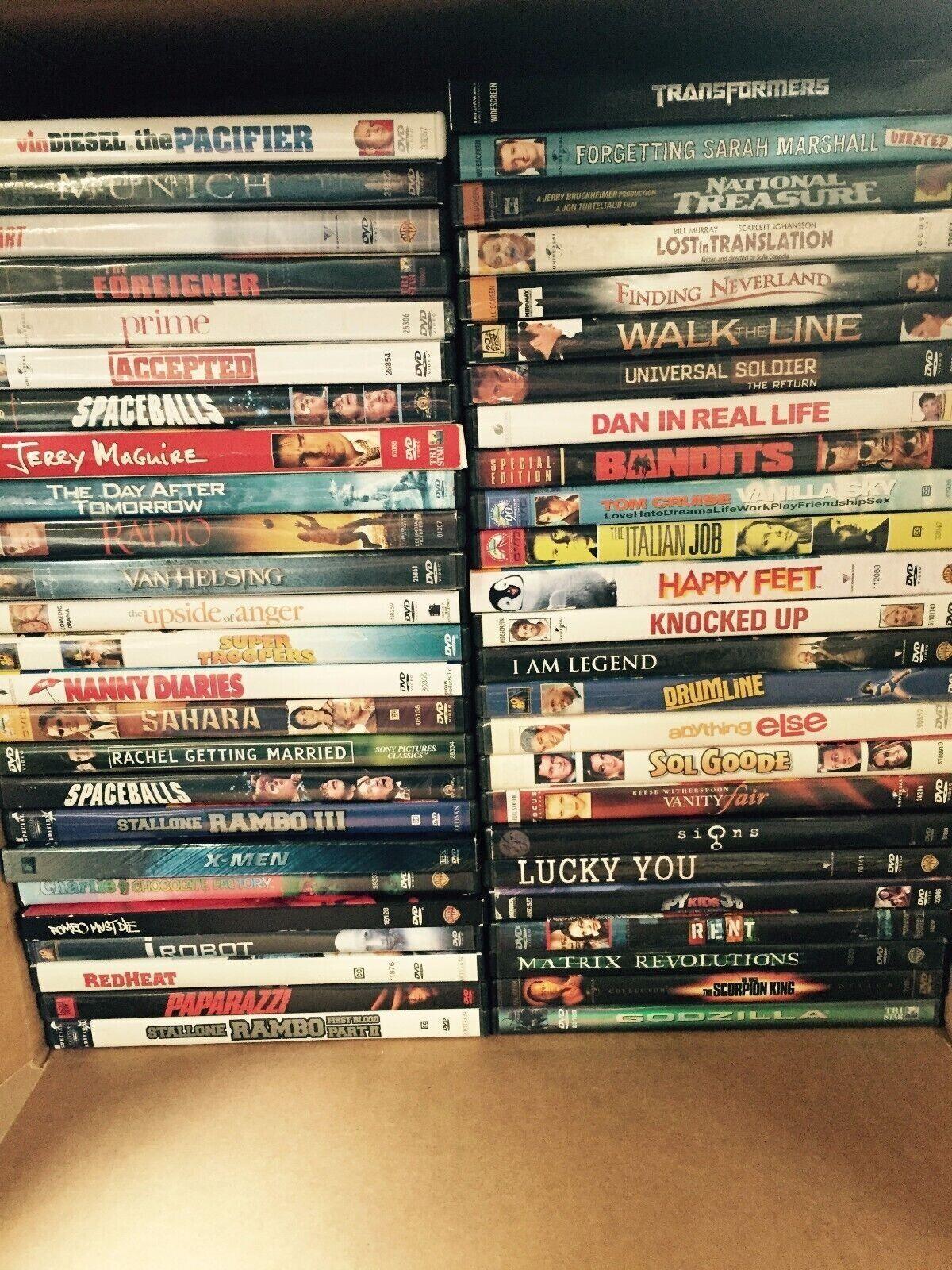 Lot of 100 Used ASSORTED DVD Movies - 100 Bulk DVDs - Used DVDs Lot - Wholesale