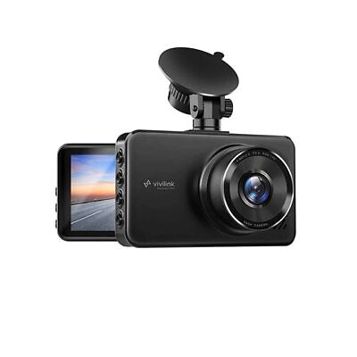 ViviLink T20X 1440P Dash Cam Camera w/ 3" IPS Screen and Night Vision, Black