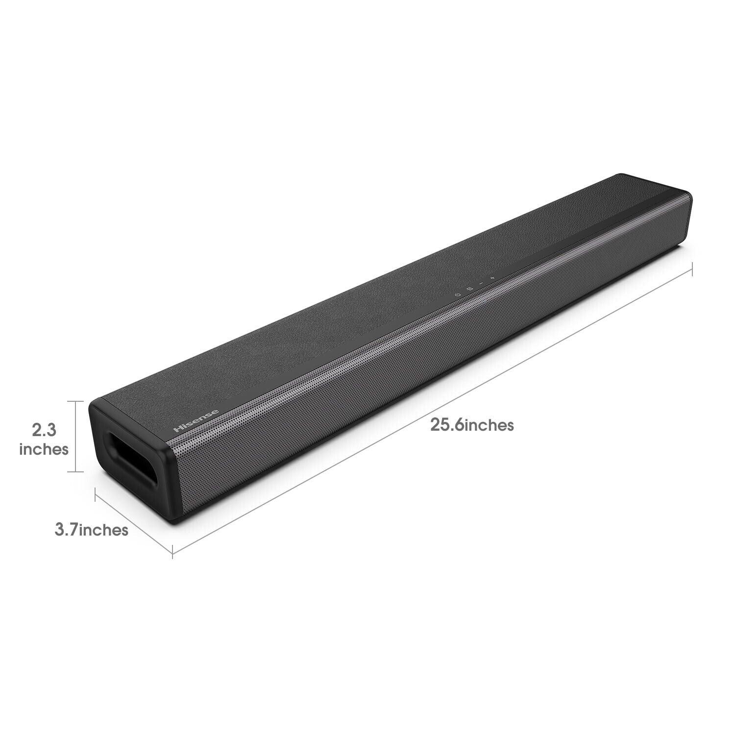 Hisense HS214 25.6" 2.1 Channel Sound Bar Home Theater System - Black