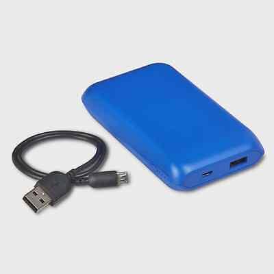 Onn Portable Battery USB Power Bank, 8000 mAh, Blue (100026187)