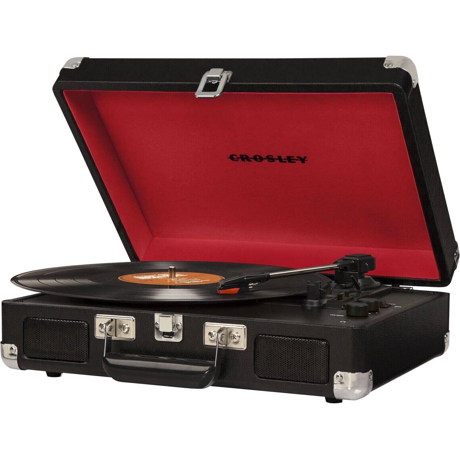 Crosley CR8005F-BK Cruiser Plus Portable Turntable, Bluetooth Wireless - Black