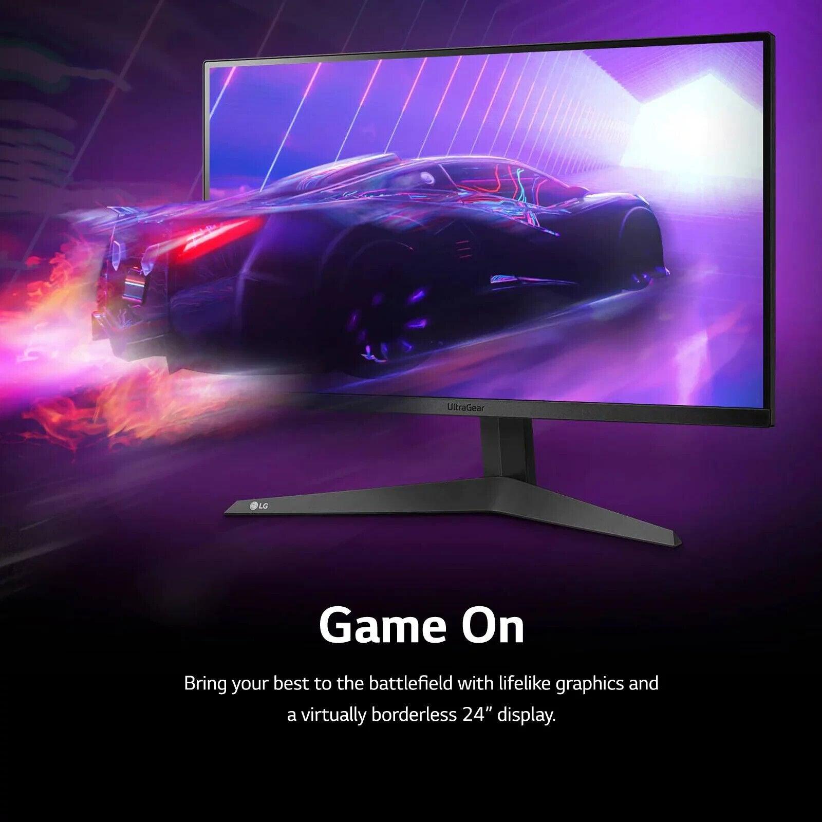 LG 24” UltraGear FHD 1ms 165Hz Gaming Monitor w/AMD FreeSync 24GQ40W-B, Black