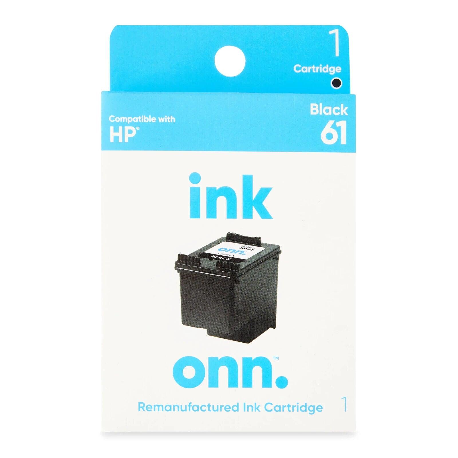 Onn. Remanufactured Ink Cartridge HP 61 Black 1 Cartridge