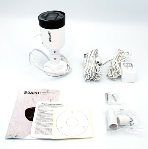 Defender Guard Indoor/Outdoor 1440p Wi-Fi Wireless Network Security Camera White