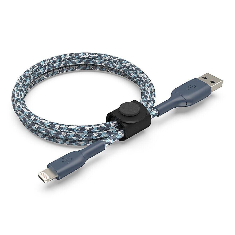 Belkin F8J279-05-H33 5ft. Lightning to USB-A Cable With Strap, Camo Blue