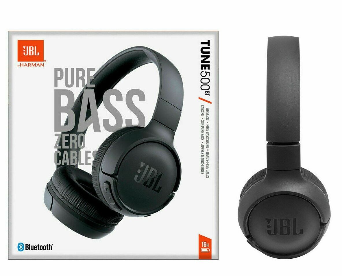 JBL Tune 500BT Wireless Bluetooth Pure Bass Headphones with Built-In Microphone