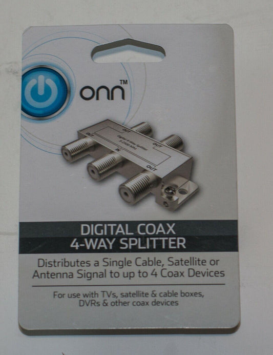 Onn Pro Digital 4-Way Splitter 5-2500 Mhz
