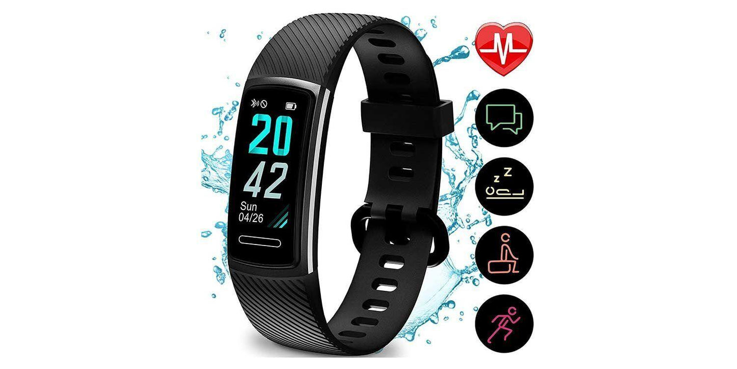 Letsfit Unisex Activity Fitness Tracker, Pedometer Sleep & Heart Rate Monitoring