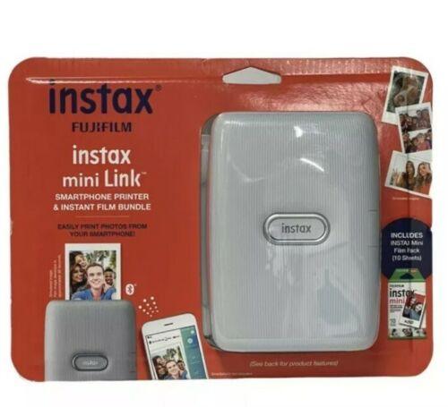 Fujifilm Instax mini Link Smartphone Printer and Instant Film Bundle, Ash White