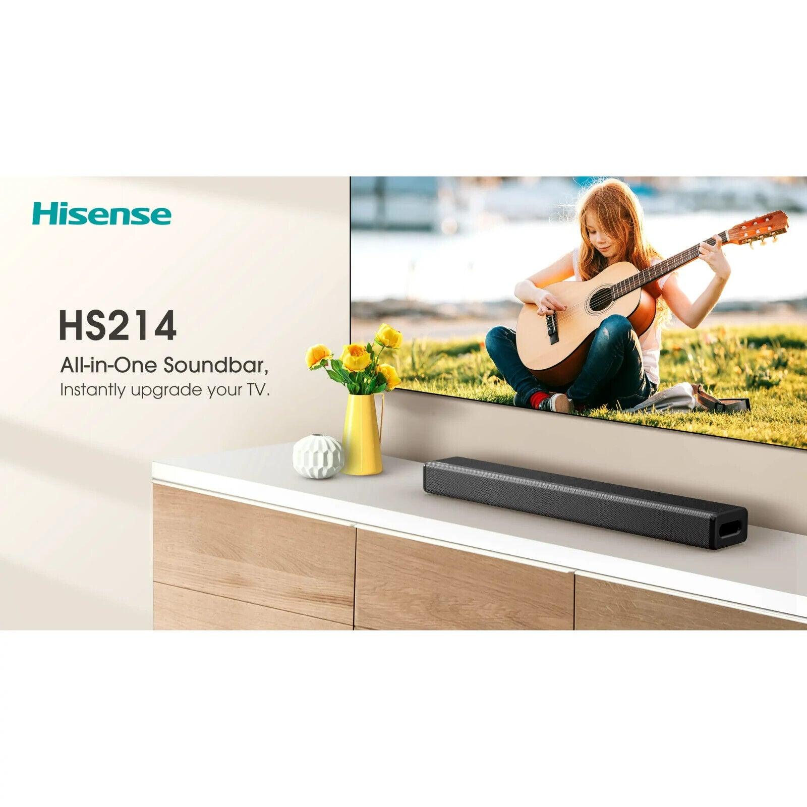 Hisense HS214 25.6" 2.1 Channel Sound Bar Home Theater System - Black