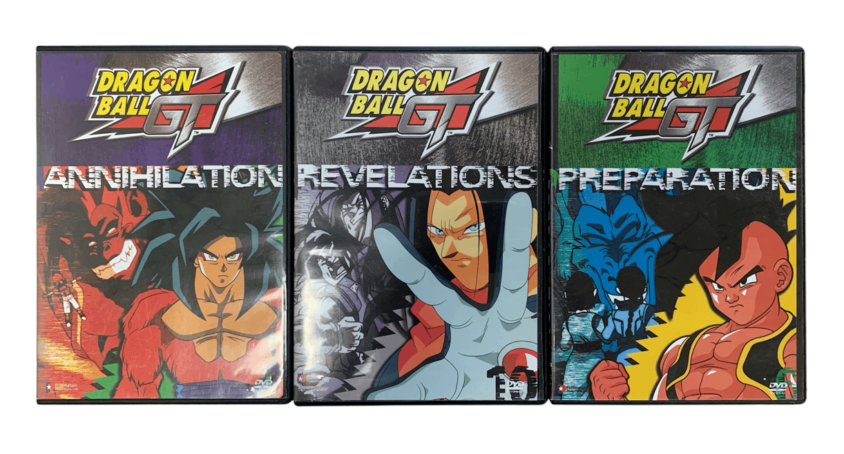 Dragon Ball GT Set of Annihilation, Revelations, Preparation (DVD) VERY GOOD CON