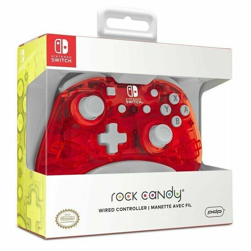 Nintendo Switch Rock Candy Wired Controller, Stormin' Cherry Red 500-181-RD PDP