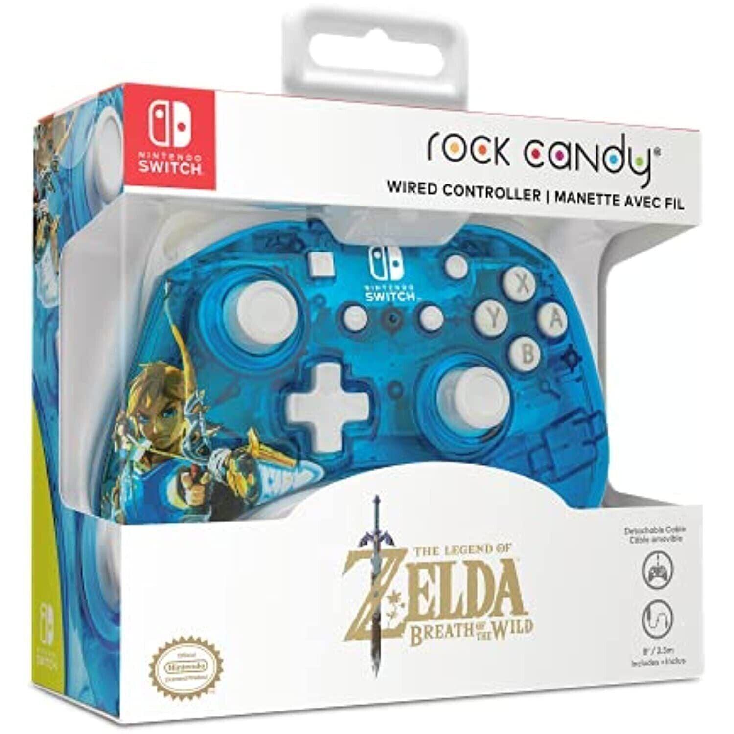 Rock Candy Wired Nintendo Switch Controller - Zelda Breath of the Wild, Blue