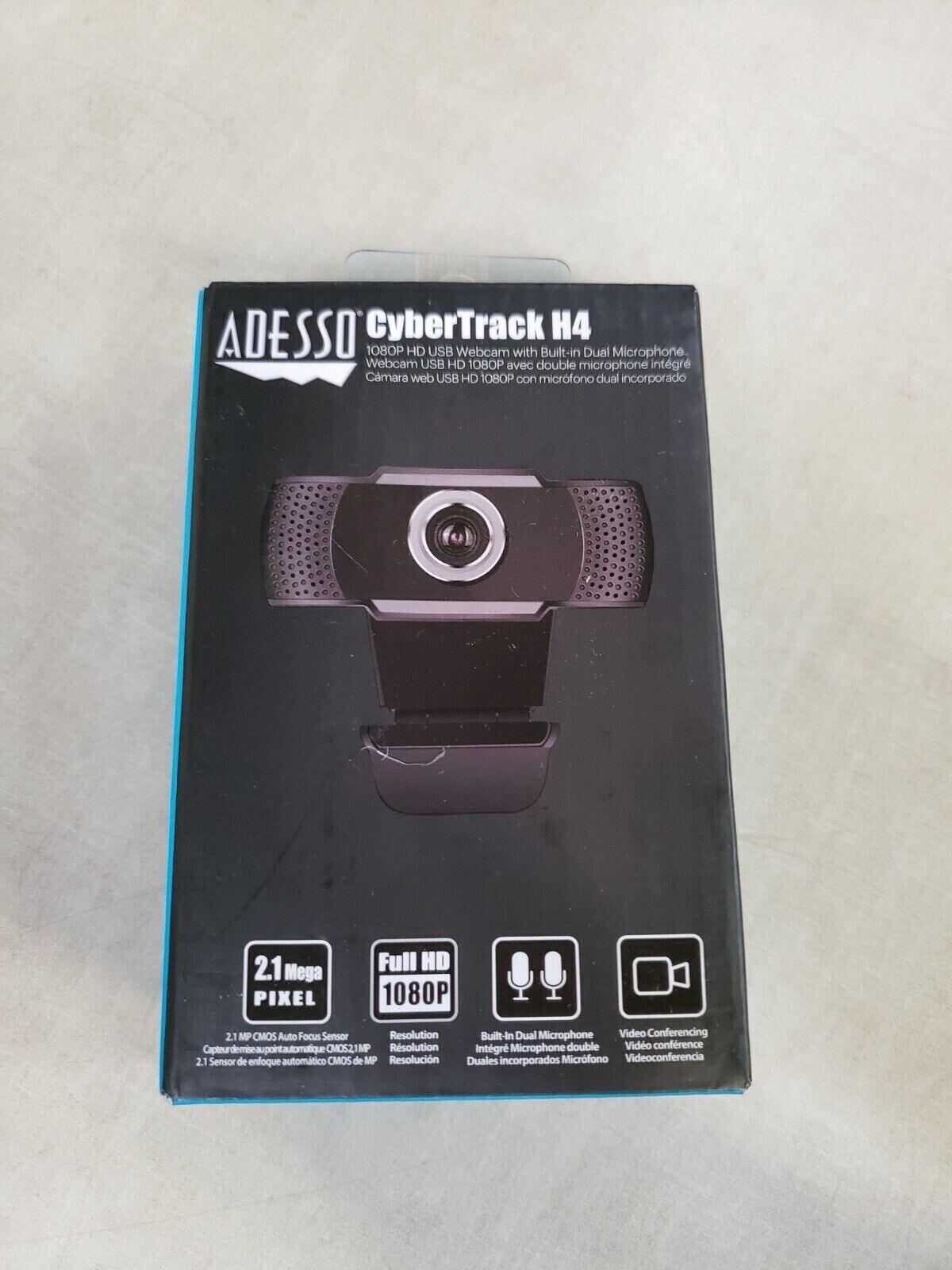 Adesso CyberTrack H4 1080P USB Webcam - 2.1 Megapixel - 30 fps - Manual Focus