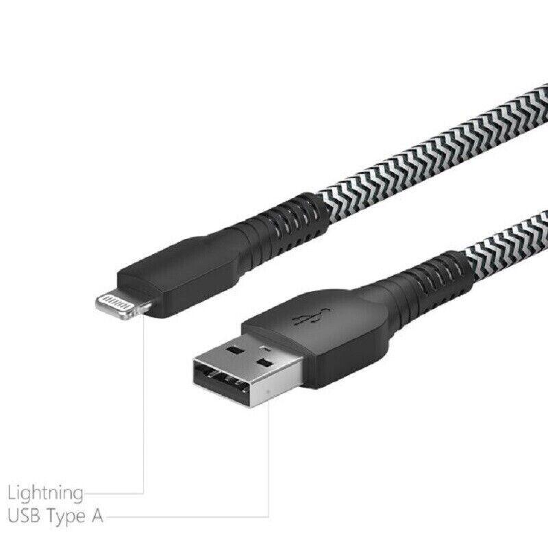 Onn 10' Lightning to USB Cable for iPhone/iPad/iPod, Black