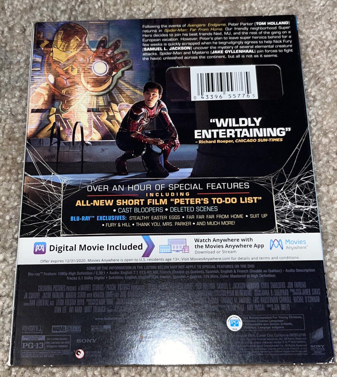 Spider-Man: Far from Home (Blu-Ray + DVD) w/ Slip Cover