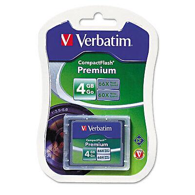 Verbatim Premium CompactFlash Memory Card, 4GB, 66X Read Speed/60X Write Speed