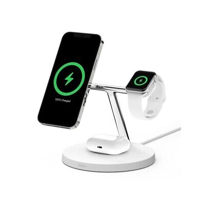 Belkin 3-in-1 15W Wireless Charger w/ MagSafe, White
