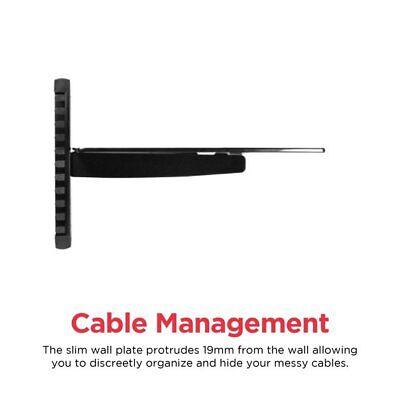 Ematic EMD211 Adjustable Component Wall Mount Shelf Kit with Cable Management