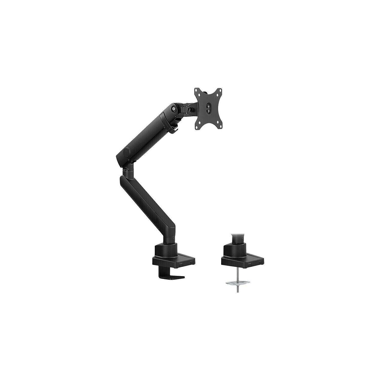 Mount-It! Adjustable Aluminum Single Arm Monitor Desk Mount, Up to 32", Black